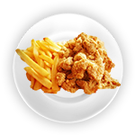 Popcorn Chicken With Chips 